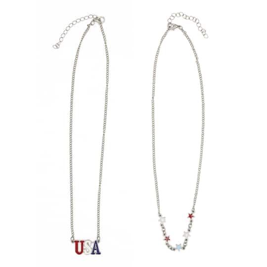 USA & Star Necklaces, 2ct. by Celebrate It™